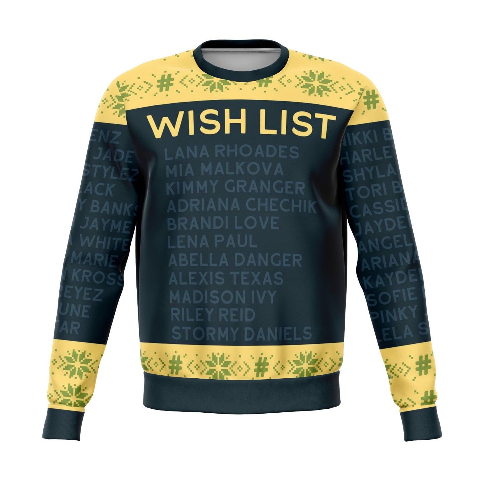 Naughty Wish List Ugly Christmas Sweater Naughty Wish List Ugly Christmas Sweater