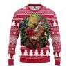 Ncaa Alabama Crimson Tide Groot Hug Ugly Christmas Sweater