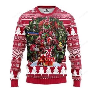 Ncaa Alabama Crimson Tide Tree Christmas Ugly Christmas Sweater