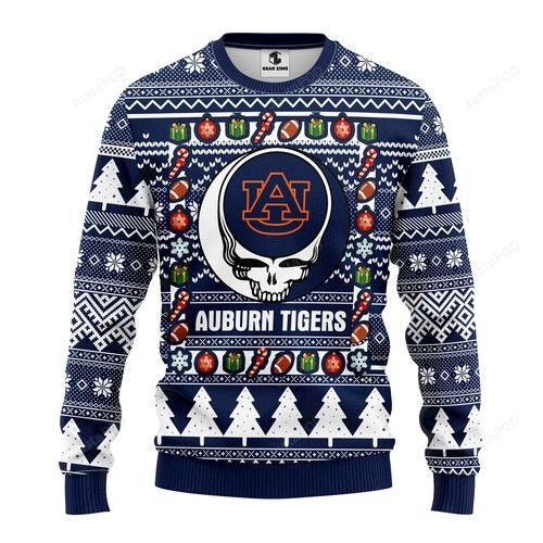 Ncaa Auburn Tigers Grateful Dead Ugly Christmas Sweater Ncaa Auburn Tigers Grateful Dead Ugly Christmas Sweater