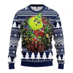 Ncaa Auburn Tigers Grinch Hug Ugly Christmas Sweater