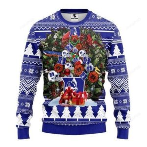 Ncaa Duke Blue Devils Tree Christmas Ugly Christmas Sweater