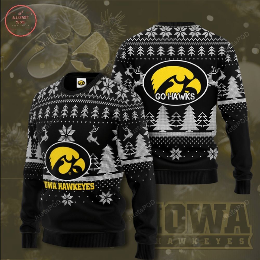 NCAA Iowa Hawkeyes Ugly Christmas Sweater NCAA Iowa Hawkeyes Ugly Christmas Sweater
