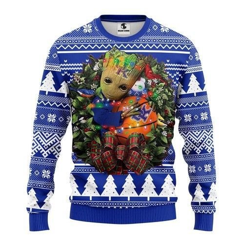 Ncaa Kentucky Wildcats Grinch Hug Ugly Christmas Sweater Ncaa Kentucky Wildcats Grinch Hug Ugly Christmas Sweater