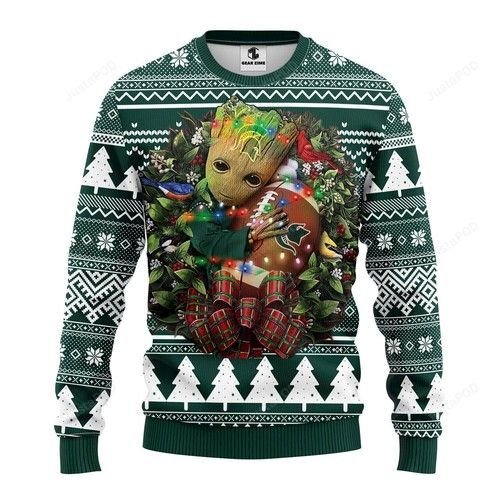 Ncaa Michigan State Spartans Groot Hug Ugly Christmas Sweater Ncaa Michigan State Spartans Groot Hug Ugly Christmas Sweater