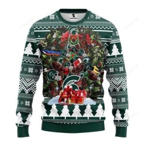 Ncaa Michigan State Spartans Tree Christmas Ugly Christmas Sweater
