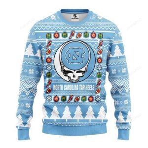 Ncaa North Carolina Tar Heels Grateful Dead Ugly Christmas Sweater