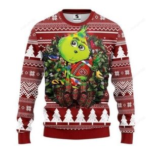 Ncaa Oklahoma Sooners Grinch Hug Ugly Christmas Sweater