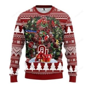 Ncaa Oklahoma Sooners Tree Christmas Ugly Christmas Sweater