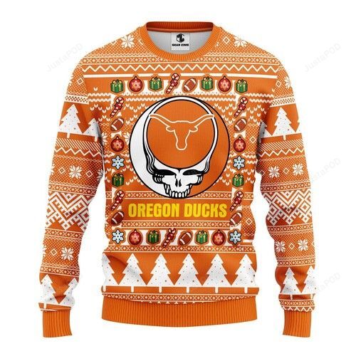 Ncaa Texas Longhorns Grateful Dead Ugly Christmas Sweater Ncaa Texas Longhorns Grateful Dead Ugly Christmas Sweater
