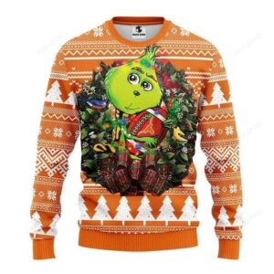 Ncaa Texas Longhorns Grinch Hug Ugly Christmas Sweater