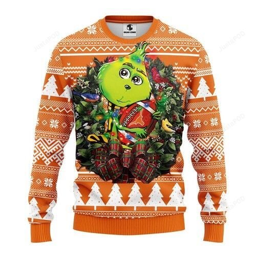 Ncaa Texas Longhorns Grinch Hug Ugly Christmas Sweater Ncaa Texas Longhorns Grinch Hug Ugly Christmas Sweater