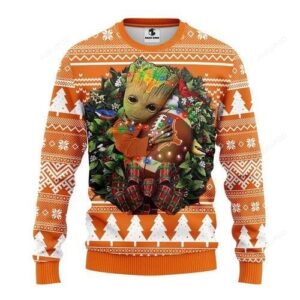Ncaa Texas Longhorns Groot Hug Ugly Christmas Sweater