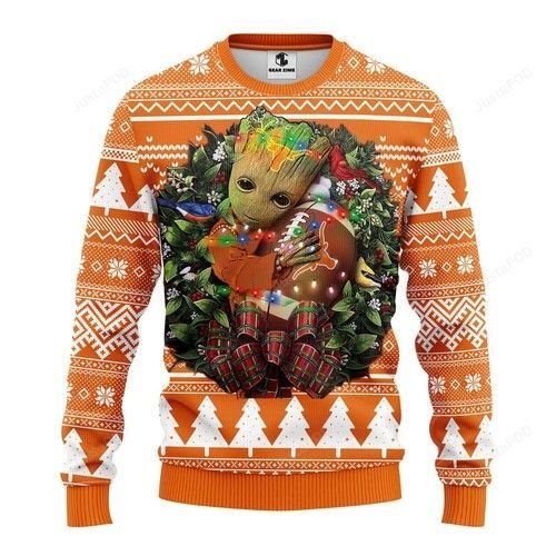 Ncaa Texas Longhorns Groot Hug Ugly Christmas Sweater Ncaa Texas Longhorns Groot Hug Ugly Christmas Sweater
