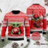 Nebraska Cornhuskers Grogu Baby Yoda Hug Logo Ugly Christmas Sweater