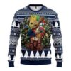 New England Patriots Groot Hug Ugly Christmas Sweater