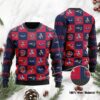 New England Patriots Logo Checkered Flannel Ugly Christmas Sweater