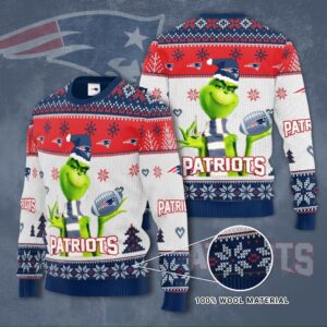 New England Patriots The Grinch Ugly Christmas Sweater