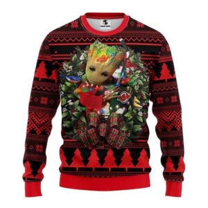 New Jersey Devils Skull Flower Christmas For Fans Ugly Christmas Sweater