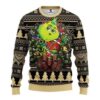 New Orleans Saints Grinch Hug Ugly Christmas Sweater