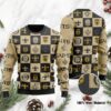 New Orleans Saints Logo Checkered Flannel Ugly Christmas Sweater