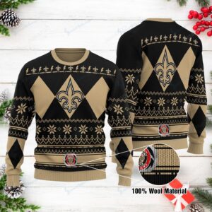 New Orleans Saints Woolen Ugly Christmas Sweater