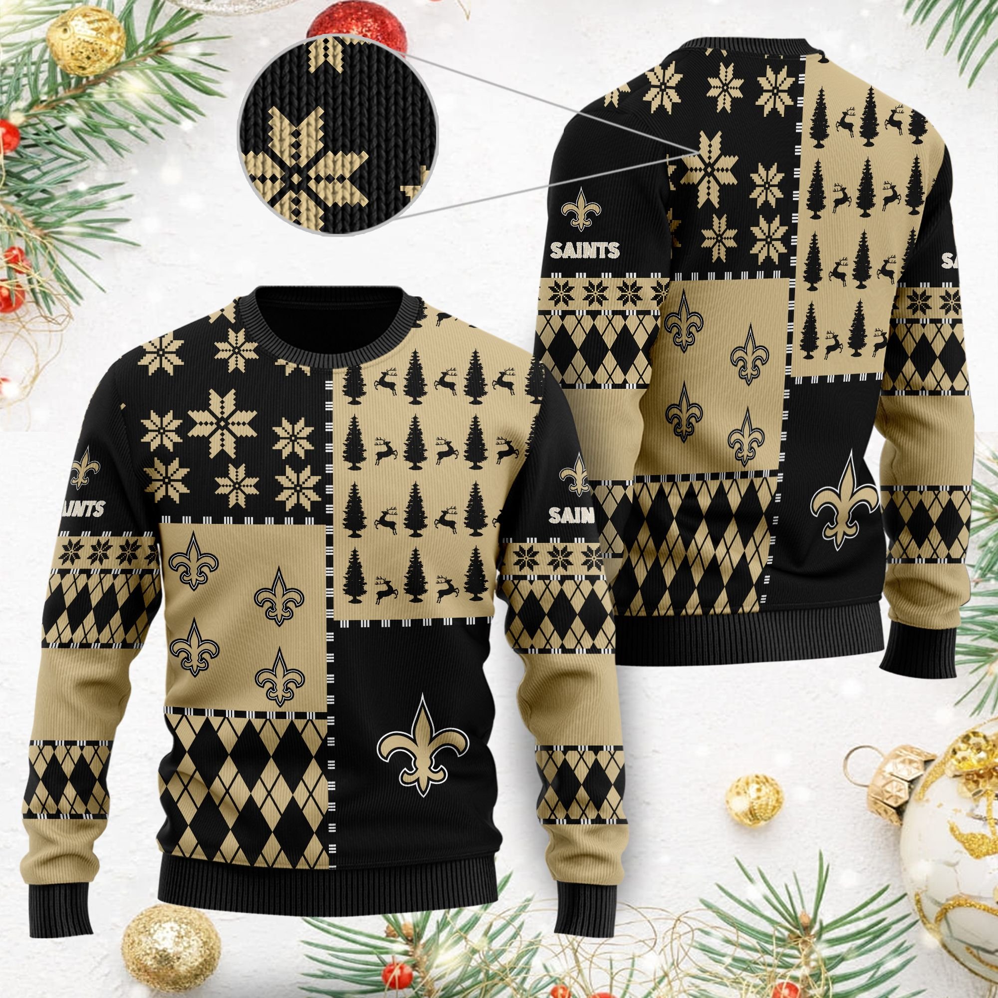New Orleans Saintss Full Size For Sale Best Christmas Gift For Saints Fans Ugly Christmas Sweater New Orleans Saintss Full Size For Sale Best Christmas Gift For Saints Fans Ugly Christmas Sweater