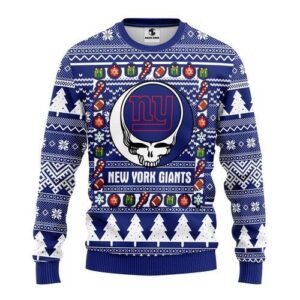 New York Giants Grateful Dead Ugly Christmas Sweater