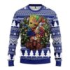 New York Giants Groot Hug Ugly Christmas Sweater