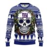 New York Giants Skull Flower Ugly Christmas Sweater