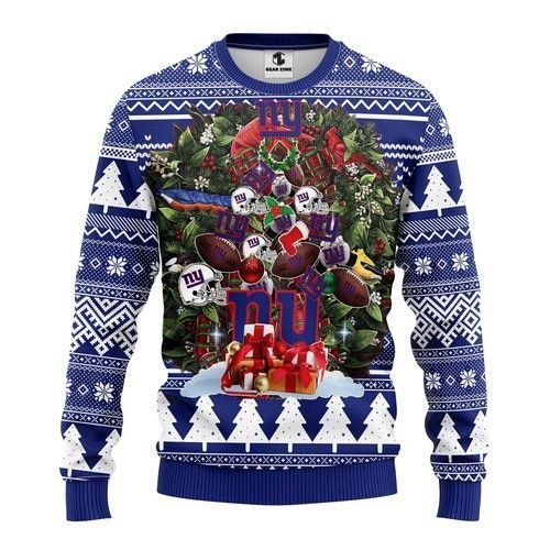 New York Giants Tree Ugly Christmas Sweater New York Giants Tree Ugly Christmas Sweater
