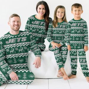 New York Jets Best Holiday Matching Family Christmas Pajamas Ugly Christmas Sweater