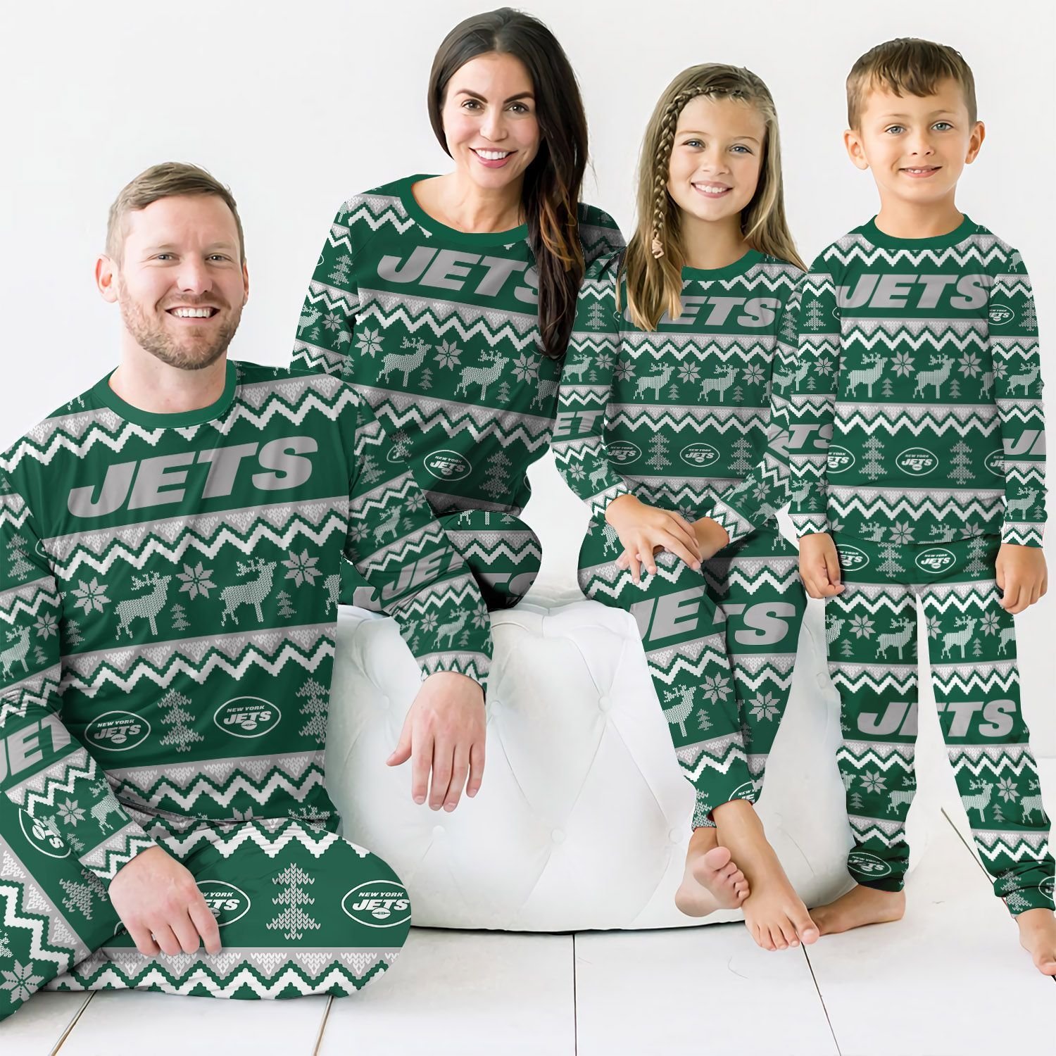 New York Jets Best Holiday Matching Family Christmas Pajamas Ugly Christmas Sweater New York Jets Best Holiday Matching Family Christmas Pajamas Ugly Christmas Sweater