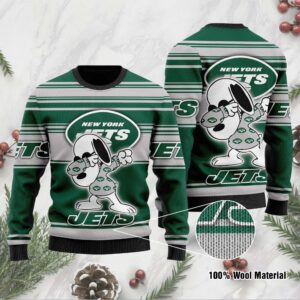New York Jets D Full Printed Sweater Shirt For Football Fan NFL Jersey Ugly Christmas Sweater