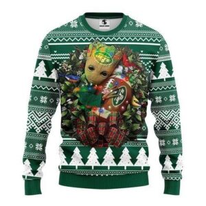 New York Jets Groot Hug For Unisex Ugly Christmas Sweater