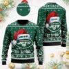 New York Jets Symbol Wearing Santa Claus Hat Ho Ho Ho Ugly Christmas Sweater