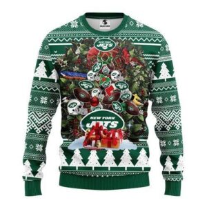 New York Jets Tree For Unisex Ugly Christmas Sweater