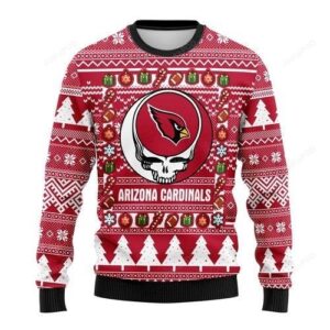 Nfl Arizona Cardinals Grateful Dead Ugly Christmas Sweater
