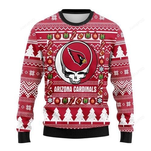 Nfl Arizona Cardinals Grateful Dead Ugly Christmas Sweater Nfl Arizona Cardinals Grateful Dead Ugly Christmas Sweater