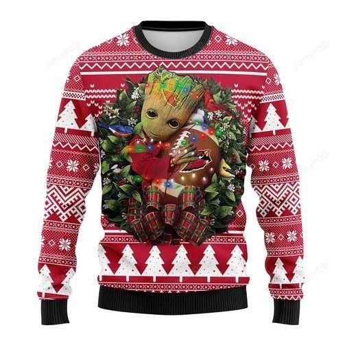 Nfl Arizona Cardinals Groot Ugly Christmas Sweater Nfl Arizona Cardinals Groot Ugly Christmas Sweater