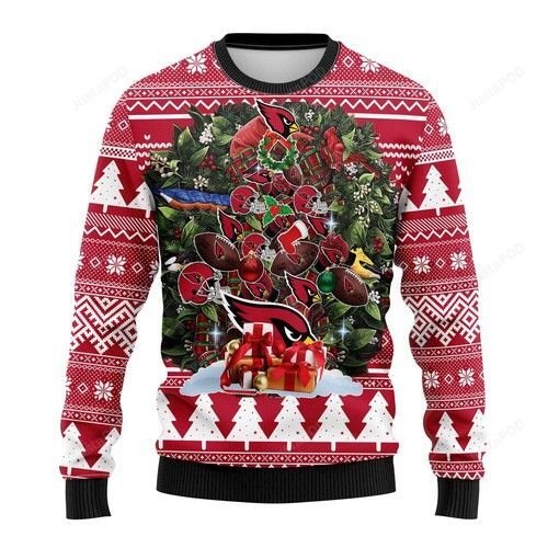 Nfl Arizona Cardinals Tree Christmas Ugly Christmas Sweater Nfl Arizona Cardinals Tree Christmas Ugly Christmas Sweater