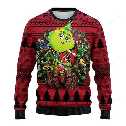 Nfl Atlanta Falcons Grinch Hug Ugly Christmas Sweater Nfl Atlanta Falcons Grinch Hug Ugly Christmas Sweater