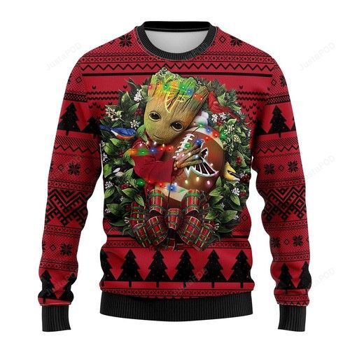 Nfl Atlanta Falcons Groot Hug Ugly Christmas Sweater Nfl Atlanta Falcons Groot Hug Ugly Christmas Sweater