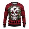 Nfl Atlanta Falcons Skull Flower Ugly Christmas Sweater