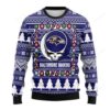 Nfl Baltimore Ravens Grateful Dead Ugly Christmas Sweater