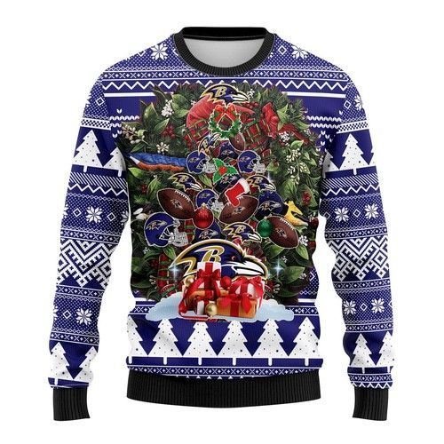 Nfl Baltimore Ravens Tree Christmas Ugly Christmas Sweater Nfl Baltimore Ravens Tree Christmas Ugly Christmas Sweater