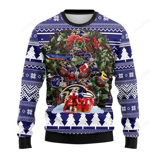 Nfl Baltimore Ravens Tree Ugly Christmas Sweater Nfl Baltimore Ravens Tree Ugly Christmas Sweater