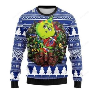 Nfl Buffalo Bills Grinch Hug Ugly Christmas Sweater