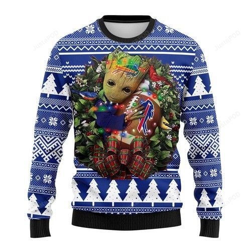 Nfl Buffalo Bills Groot Hug Ugly Christmas Sweater Nfl Buffalo Bills Groot Hug Ugly Christmas Sweater