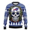 Nfl Buffalo Bills Skull Flower Ugly Christmas Sweater